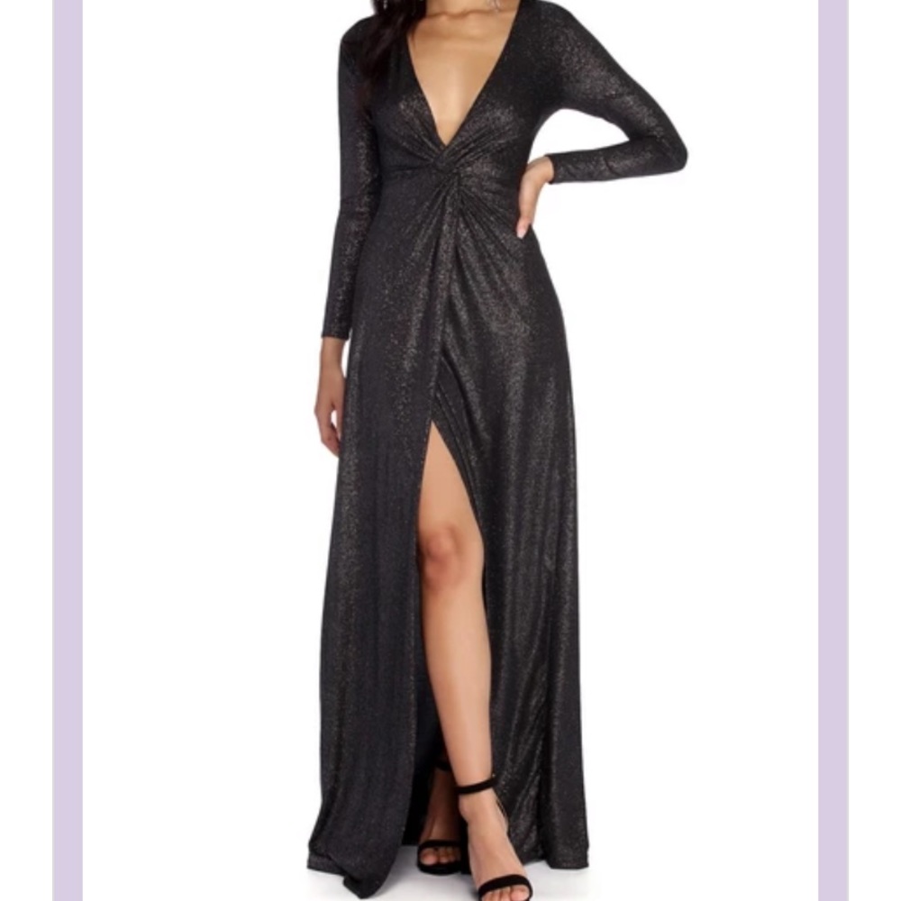Shimmery black formal dress